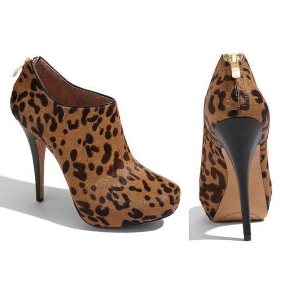 Vince Camuto‎ Brown Jerrell Leopard Platform Boots/ - Picture 1 of 10